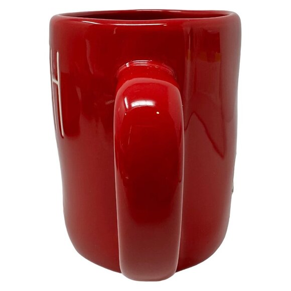 Rae Dunn NORTH POLE Mug Red Ceramic LL Magenta Santa Christmas Holiday Cup Gift - Picture 3 of 10